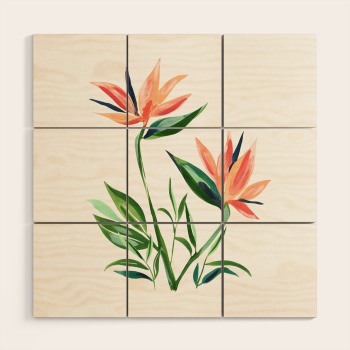 Bird of Paradise Wood Wall Art Gallery Image 1