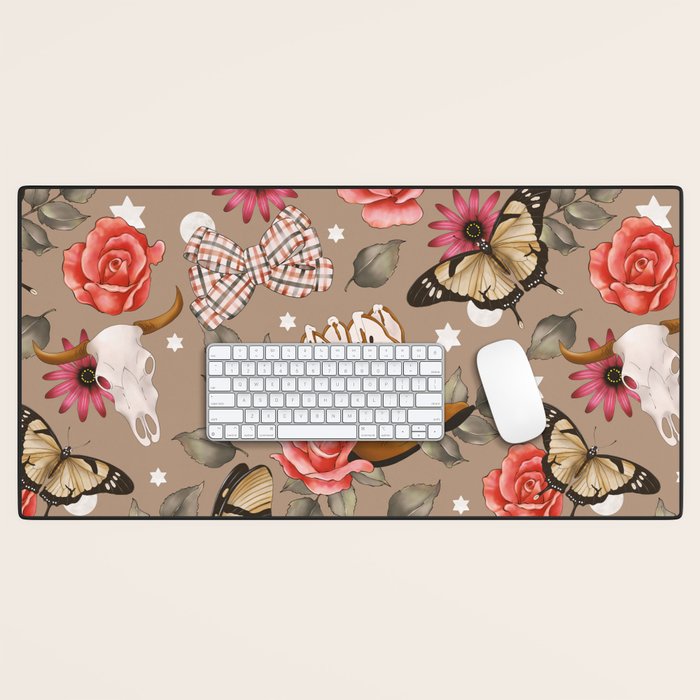 Cowboy Spirit Blooms Desk Mat Gallery Image 1