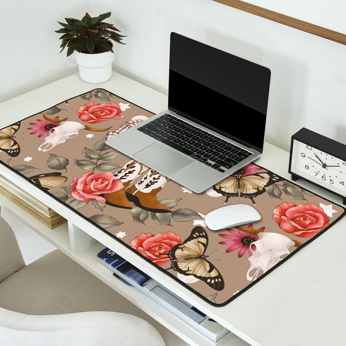 Cowboy Spirit Blooms Desk Mat Gallery Image 2