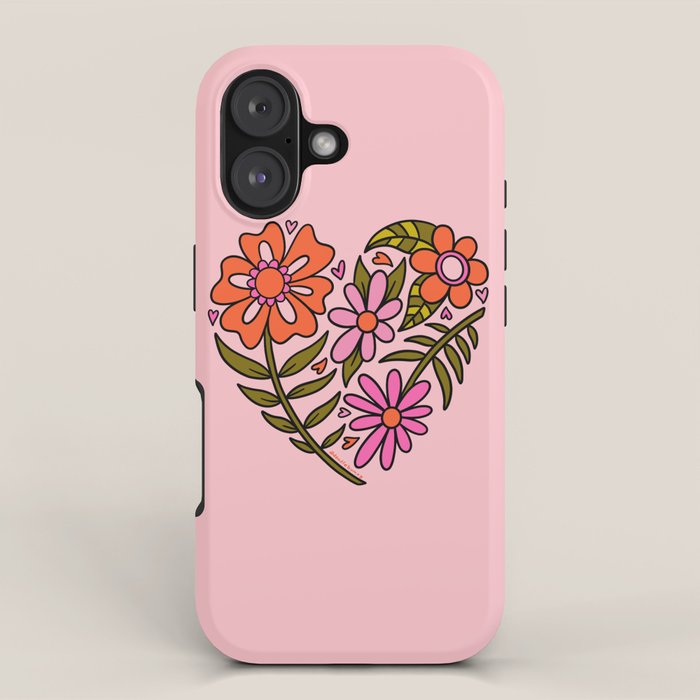 Flower Heart iPhone Case Gallery Image 1