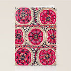 Large Medallion Suzani Bokhara Uzbek Embroidery Print Stationery Card Gallery Image 2