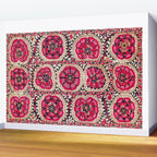 Large Medallion Suzani Bokhara Uzbek Embroidery Print Wall Mural Gallery Image 2