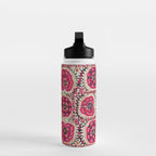Large Medallion Suzani Bokhara Uzbek Embroidery Print Water Bottle Gallery Image 3