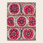 Large Medallion Suzani Bokhara Uzbek Embroidery Print Poster Gallery Image 4
