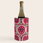 Large Medallion Suzani Bokhara Uzbek Embroidery Print Wine Chiller Gallery Image 1