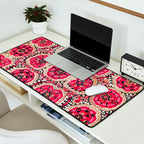 Large Medallion Suzani Bokhara Uzbek Embroidery Print Desk Mat Gallery Image 2