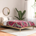 Large Medallion Suzani Bokhara Uzbek Embroidery Print Comforter Gallery Image 2