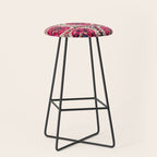 Large Medallion Suzani Bokhara Uzbek Embroidery Print Stool Gallery Image 1