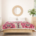 Large Medallion Suzani Bokhara Uzbek Embroidery Print Duvet Cover Gallery Image 3