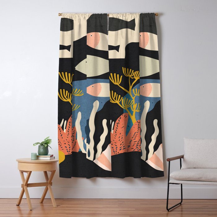 Deep Sea Calm Window Curtain Gallery Image 1