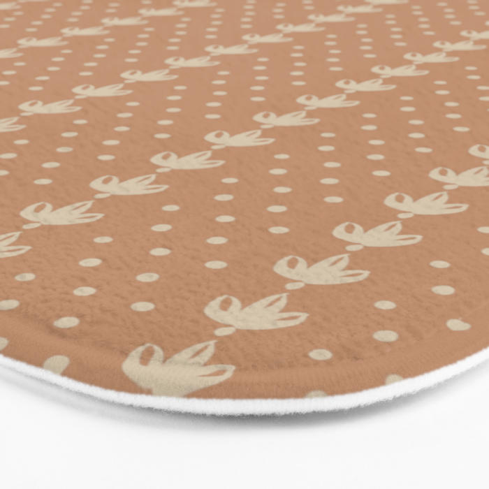 Boho Botanical Dots - Terracotta Bath Mat Gallery Image 3