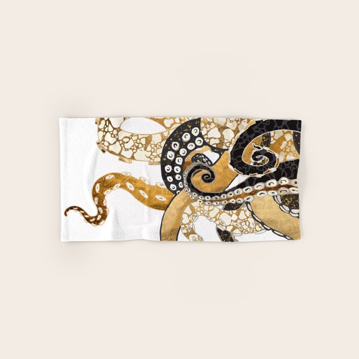Metallic Octopus Hand & Bath Towel Gallery Image 1