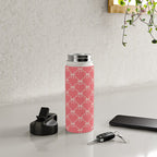 Bows & Ribbons Pattern LII Coral Pink Water Bottle Gallery Image 4