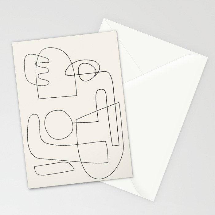 Minimal Abstract Shapes 02 Stationery Card Gallery Image 2