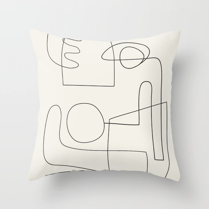 Minimal Abstract Shapes 02 Throw Pillow Gallery Image 6