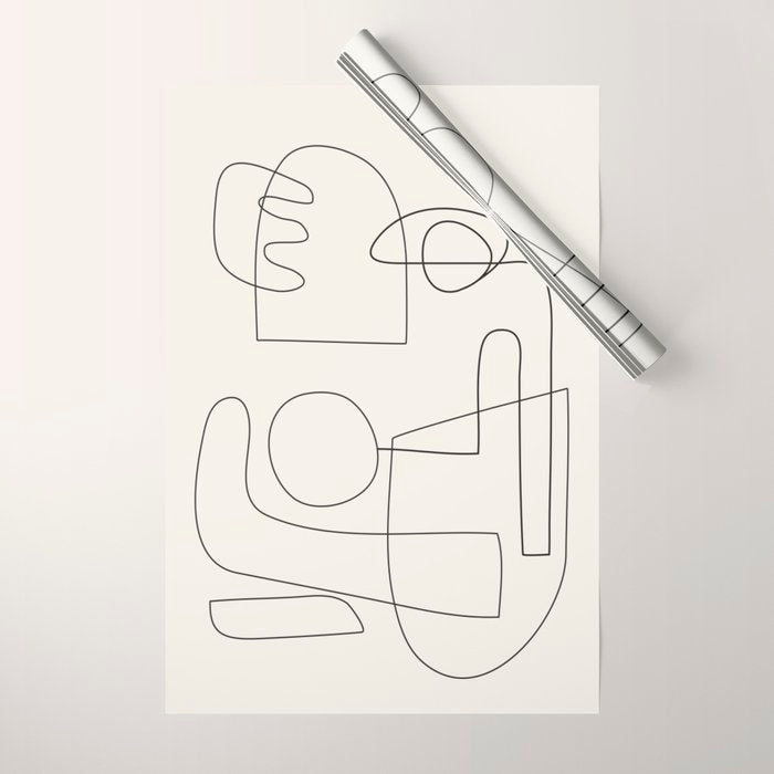 Minimal Abstract Shapes 02 Wrapping Paper Gallery Image 1
