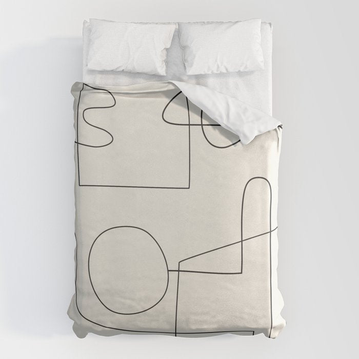 Minimal Abstract Shapes 02 Duvet Cover Gallery Image 1