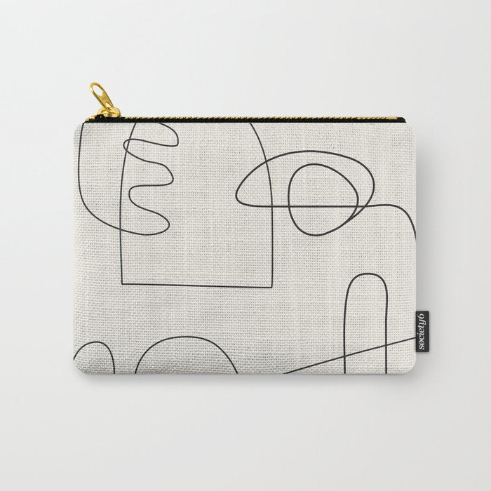 Minimal Abstract Shapes 02 Carry All Pouch Gallery Image 1