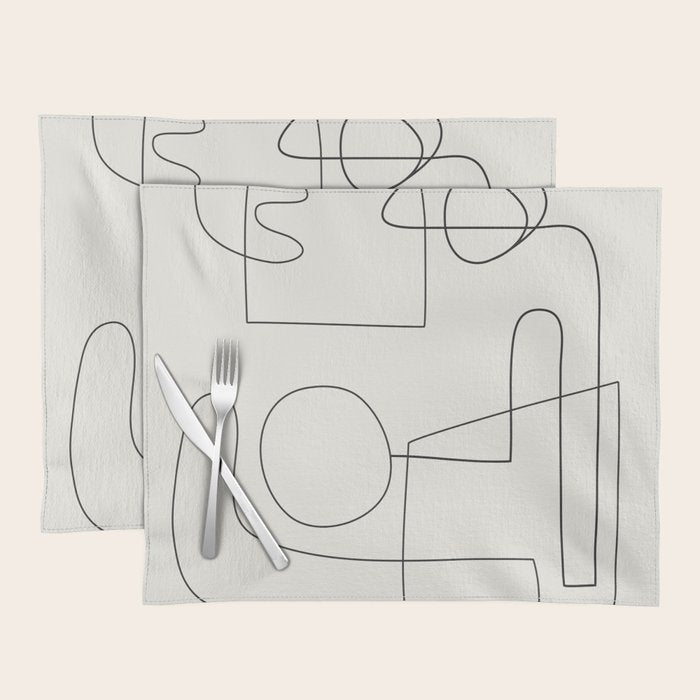 Minimal Abstract Shapes 02 Placemat Gallery Image 1