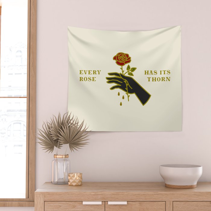 Every Rose Has Its Thorn Wall Tapestry Gallery Image 2