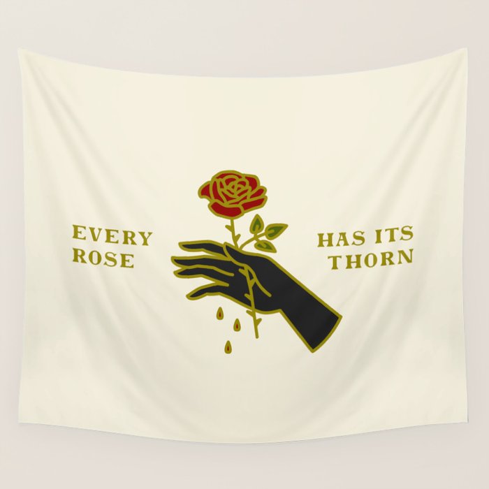Every Rose Has Its Thorn Wall Tapestry Gallery Image 4