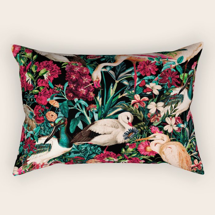 Long Leggend Birds II Rectangular Pillow Gallery Image 2