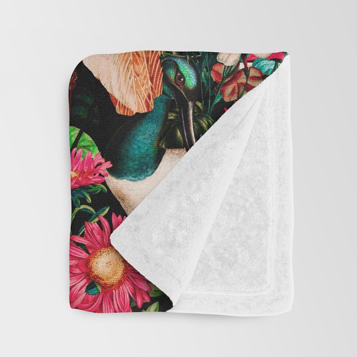 Long Leggend Birds II Throw Blanket Gallery Image 3