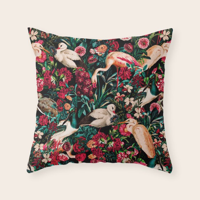 Long Leggend Birds II Throw Pillow Gallery Image 6
