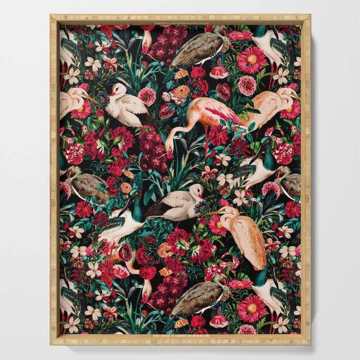 Long Leggend Birds II Serving Tray Gallery Image 1