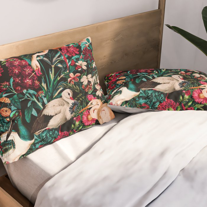 Long Leggend Birds II Pillow Sham Gallery Image 2