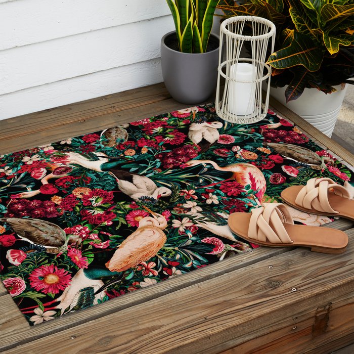 Long Leggend Birds II Outdoor Rug Gallery Image 2