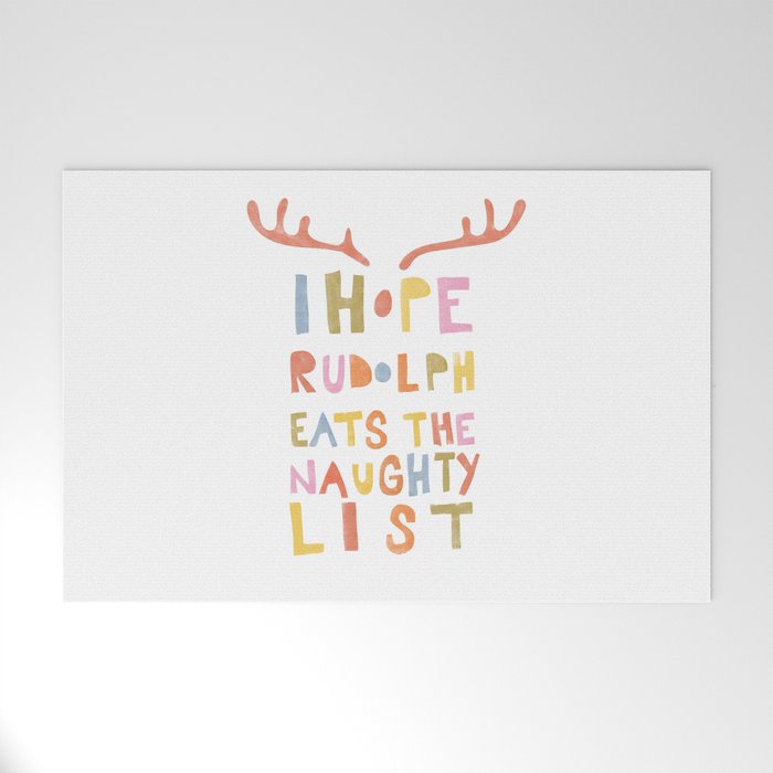 Hope Rudolph Eats The Naughty List Welcome Mat Gallery Image 1