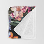 Floral Spice II - Night Throw Blanket Gallery Image 3