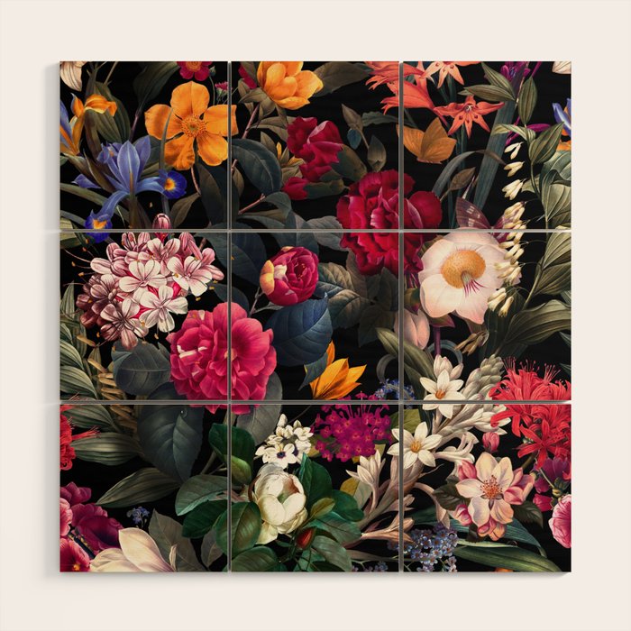Floral Spice II - Night Wood Wall Art Gallery Image 1