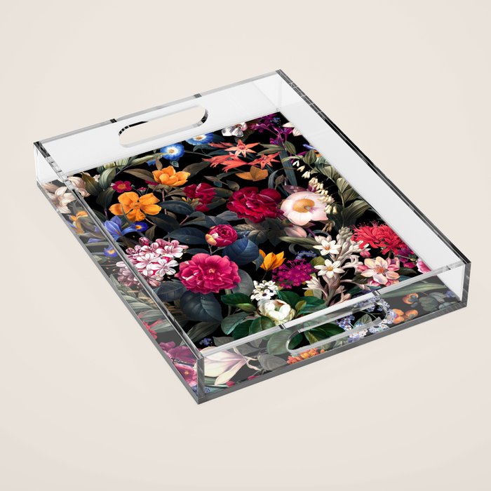 Floral Spice II - Night Acrylic Tray Gallery Image 1