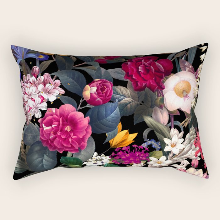 Floral Spice II - Night Rectangular Pillow Gallery Image 1