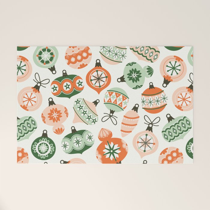 Vintage Ornaments Welcome Mat Gallery Image 1