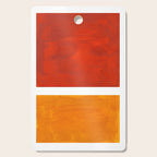 Burnt Orange Yellow Ochre Mid Century Modern Abstract Minimalist Rothko Color Field Squares Cutting Board Gallery Image 1