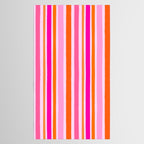 Pink and Orange Stripes Freehand Tablecloth Gallery Image 2