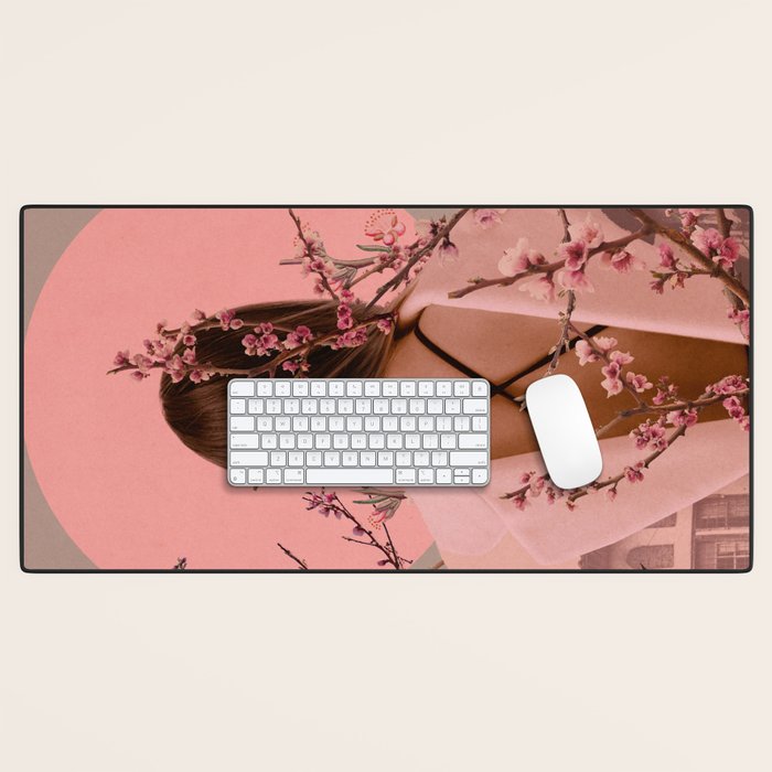 Peach Blossoms of Veria Desk Mat Gallery Image 1
