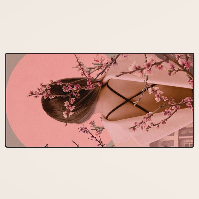 Peach Blossoms of Veria Desk Mat Gallery Image 3