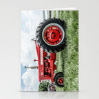 Vintage IH Farmall 450 Side View Red Tractor Stationery Card Gallery Image 2