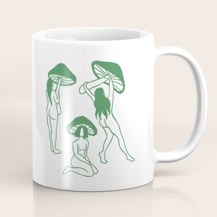 Mushroom Ladies Line Art Coffee Mug Gallery Image 1