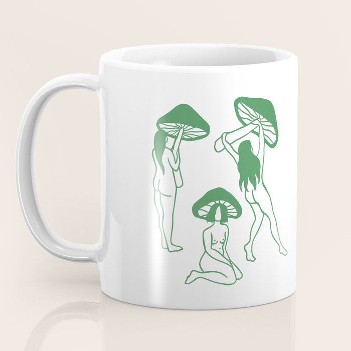 Mushroom Ladies Line Art Coffee Mug Gallery Image 3