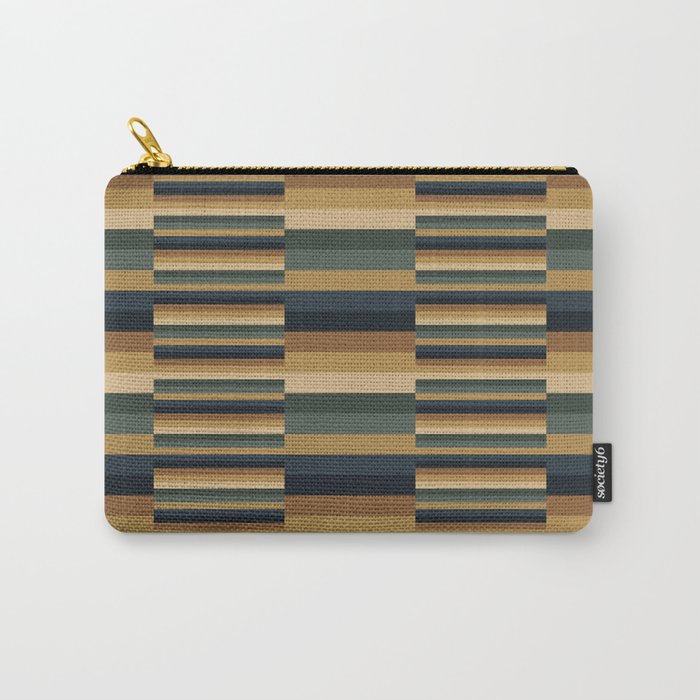 Mixed Stripes Pattern XXV Bold Earthy Carry All Pouch Gallery Image 1