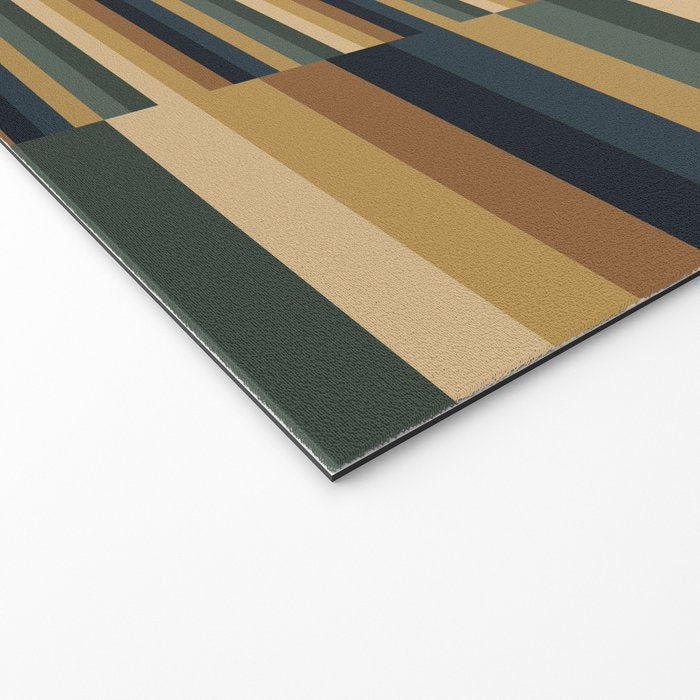 Mixed Stripes Pattern XXV Bold Earthy Welcome Mat Gallery Image 2