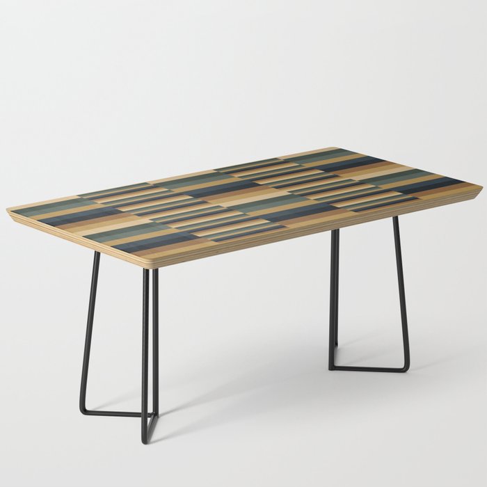 Mixed Stripes Pattern XXV Bold Earthy Coffee Table Gallery Image 1