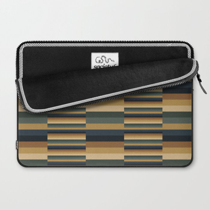 Mixed Stripes Pattern XXV Bold Earthy Laptop Sleeve Gallery Image 2
