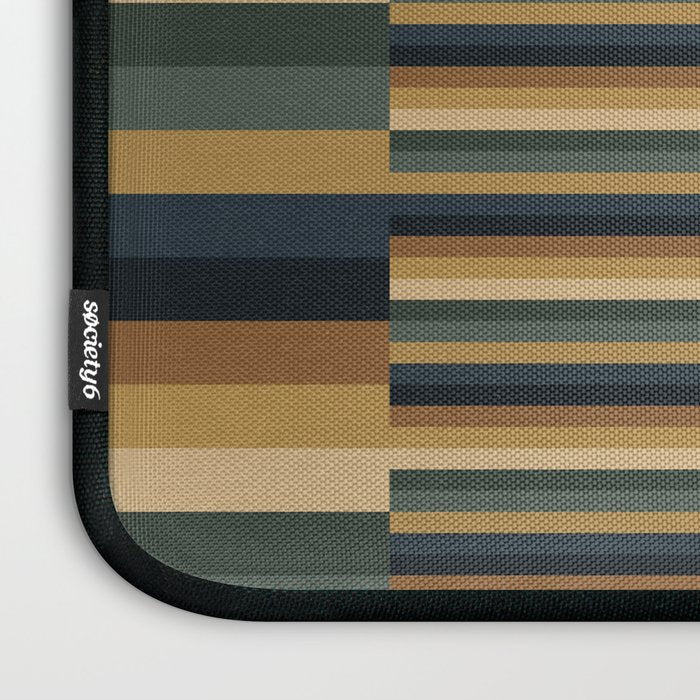 Mixed Stripes Pattern XXV Bold Earthy Laptop Sleeve Gallery Image 3