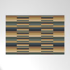 Mixed Stripes Pattern XXV Bold Earthy Welcome Mat Gallery Image 1